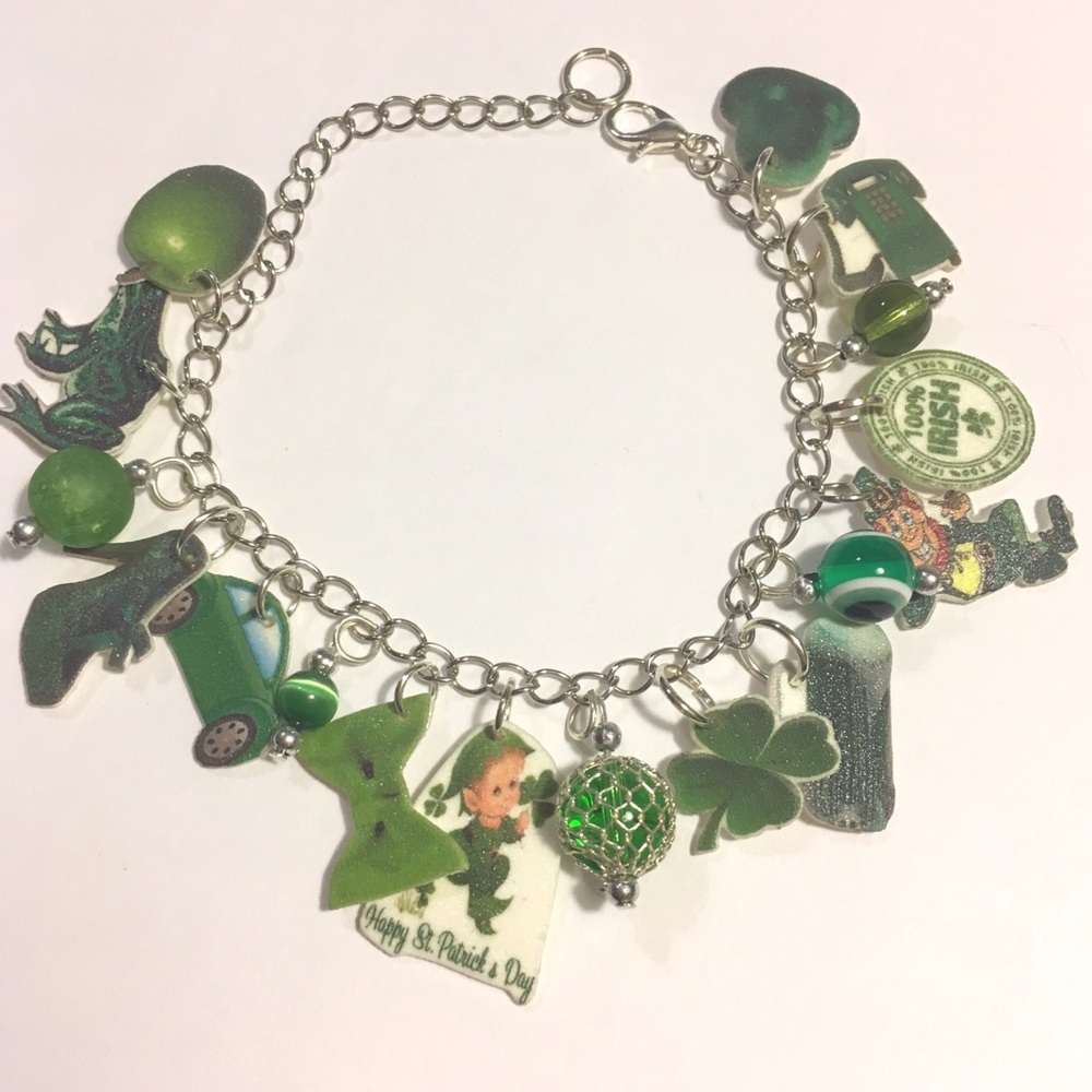 - Saint Patrick’s where’s your green Charm Bracelet